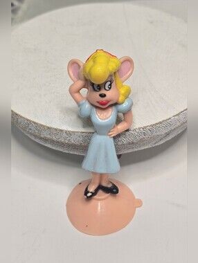1989 Vintage Pearl Pureheart Suction Cup Mighty Mouse's Girlfriend Wendys Toy